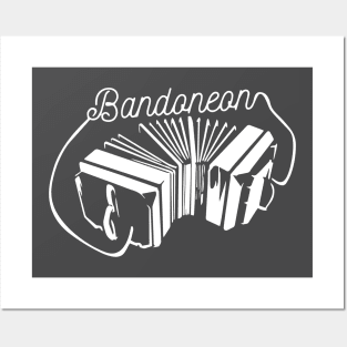 Bandoneon (white) Posters and Art